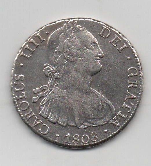 ESPAÑA CARLOS IV DEL AÑO 1808 DE 8 REALES